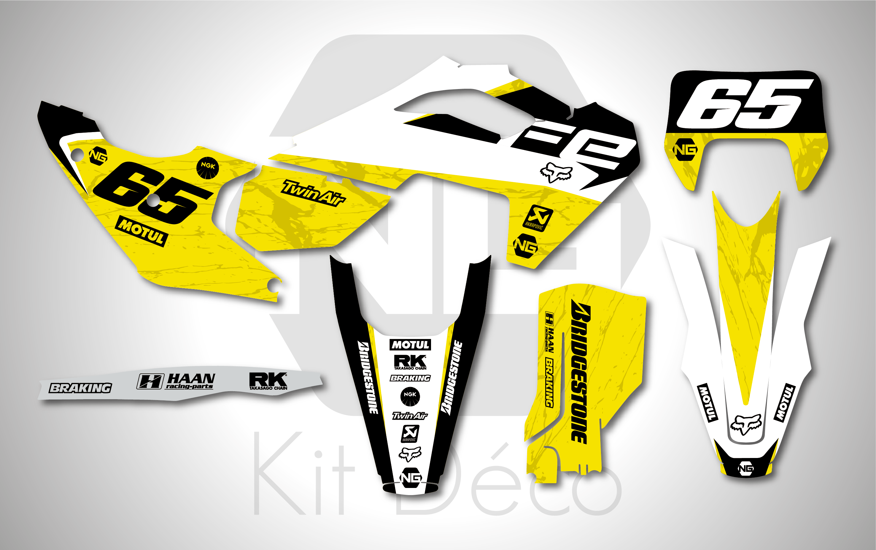 kit déco 125 250 300 350 450 501 te fe husqvarna 2024 2025 enduro ng marble 2 decals stickers graphics autocollant adhesifs_Plan de travail 1