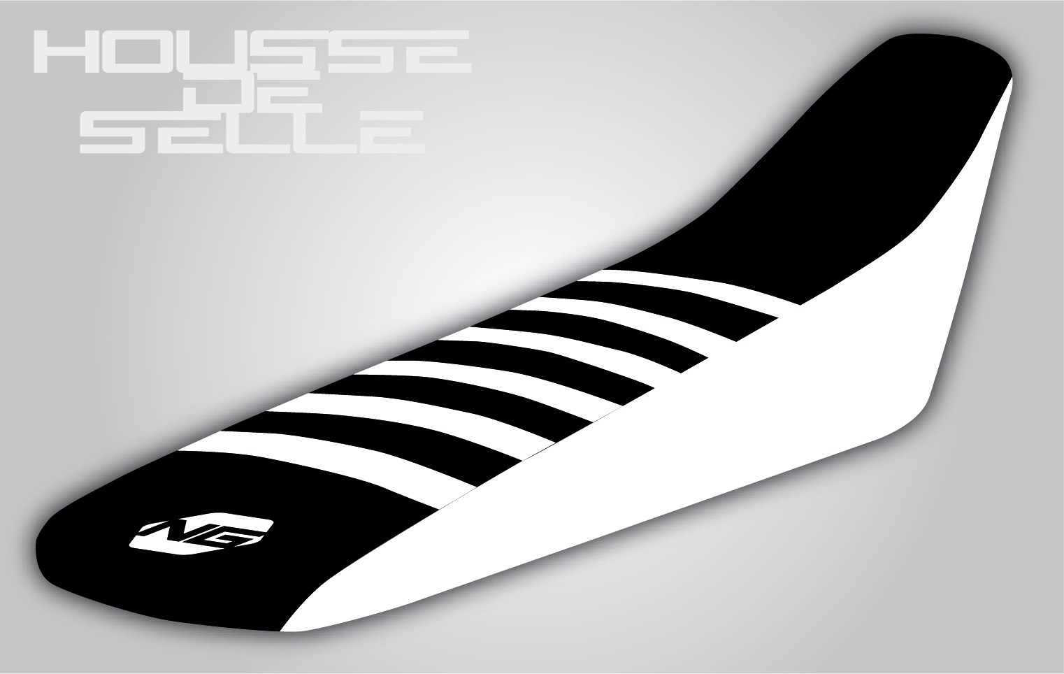 housse de selle fantic xx xxf 125 250 450 blanche noire ng seat cover-01-01