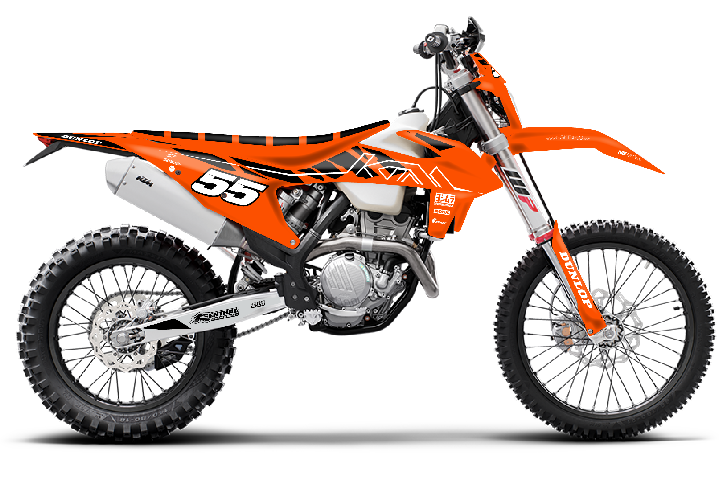 kit déco ktm exc excf tpi xcw 125 250 350 300 450 enduro ng halfback séries 2023 decals stickers graphics autocollant montage_Plan de travail 1