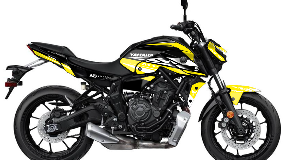 kit déco mt 07 2021 2022 yamaha ng originality moto decals stickers graphics autocollant montage jaune_Plan de travail 1