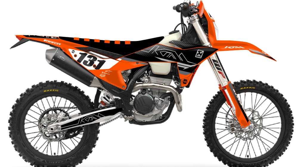 kit déco ktm 125 250 300 350 450 500 exc excf tpi xcw 2026 2027 enduro ng strat series decals stickers graphics autocollant adhesifs visuel