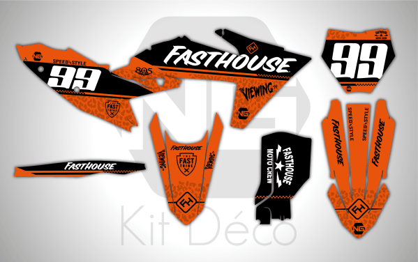 kit déco ktm sx sxf 125 250 350 450 2023 motocross ng kit déco fasthouse 22 decals stickers graphics autocollant