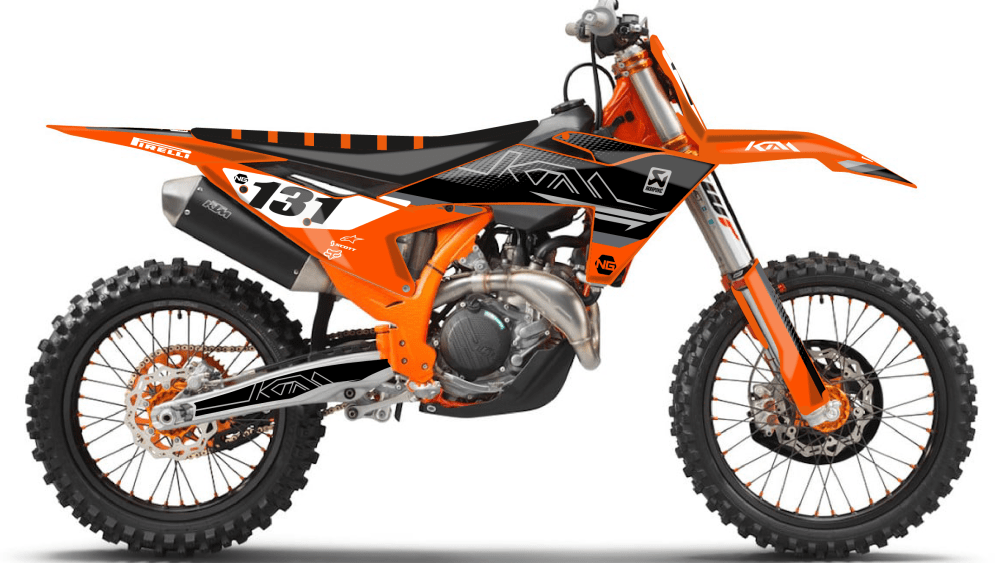 kit déco ktm sx sxf 125 250 350 450 2023 motocross ng kit déco strat séries decals stickers graphics autocollant montage_Plan de travail 1
