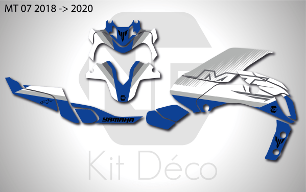 kit déco yamaha mt07 mt 07 mt-07 2018 2019 2020 ng strat séries 2 moto decals stickers graphics autocollant