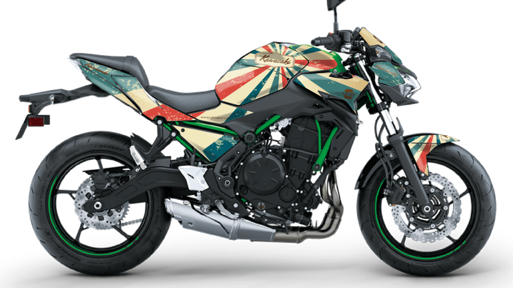 kit déco kawasaki Z650 Z 650 Z-650 moto 2020 2021 2022 ng vintage séries decals stickers graphics autocollant montage_Plan de travail 1
