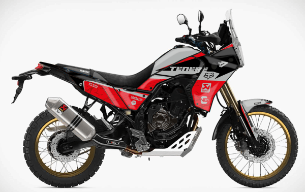 kit déco yamaha 700 tenere t7 2020 2021 2022 2023 trail enduro ng marble decals stickers graphcis autocollant montage rouge