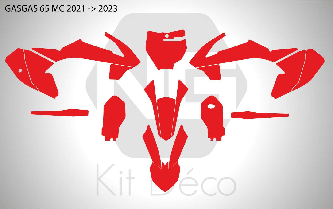 gabarit template gasgas 65 mc 2021 2022 2023 motocross mx vector