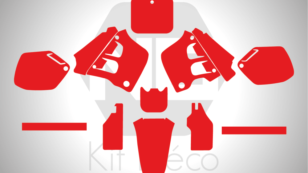 gabarit template honda 125 250 cr 1990 1991 1992 motocross mx vector