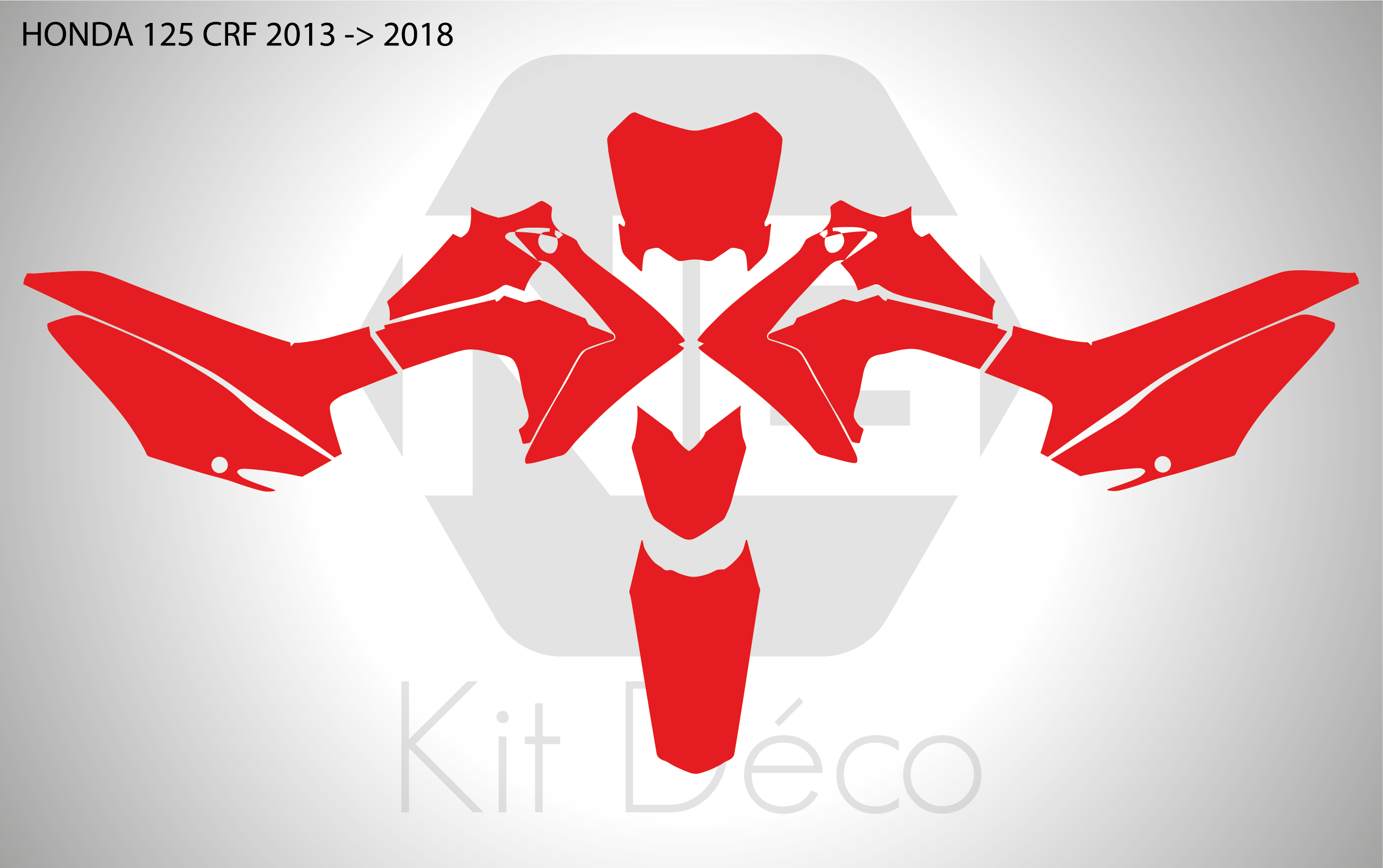 Gabarit / Template HONDA 125 CRF 2013 -> 2018