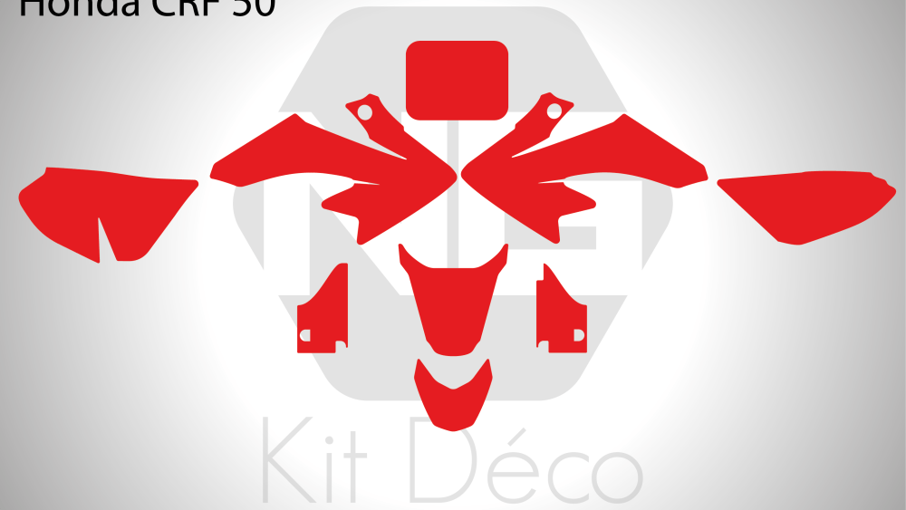 gabarit template honda 50 crf motocross mx vector