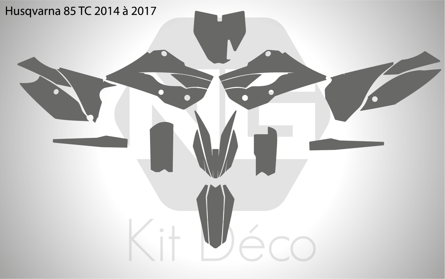 gabarit template husqvarna 85 tc 2014 2015 2016 2017 motocross mx vector_Plan de travail 1