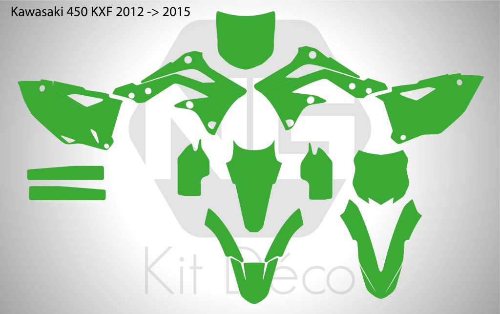 ACERBIS Parafango Posteriore Nero Per Kawasaki KXF 450 - Anno 2012, Ricambio Originale