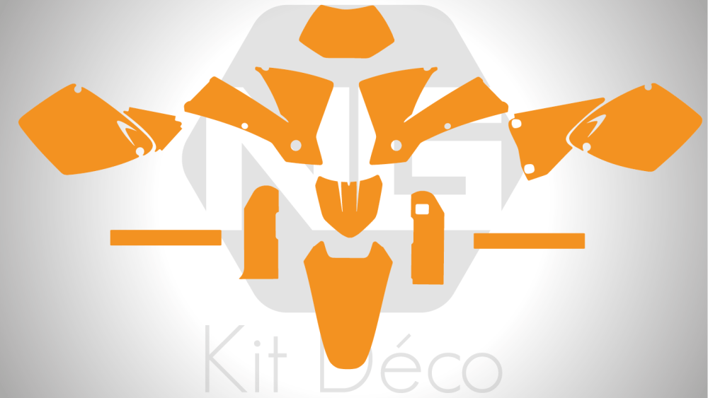 gabarit template ktm 125 250 350 450 500 exc excf tpi xcw 2001 2002 enduro vector