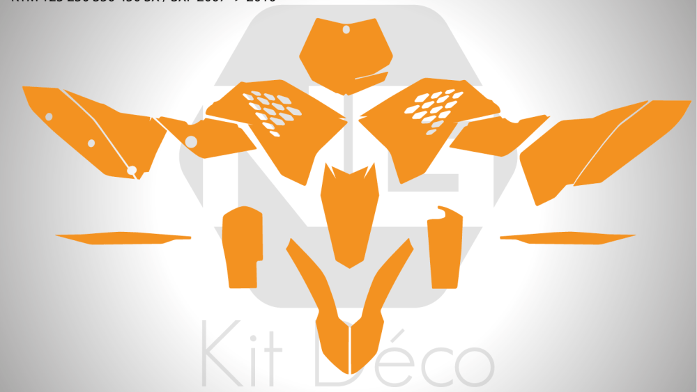 gabarit template ktm sx sxf 125 250 350 450 2007 2008 2009 2010 motocross mx vector