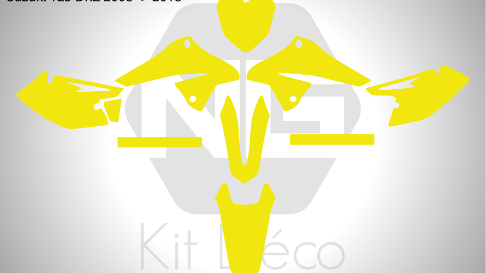 Gabarit / Template SUZUKI 125 DRZ 2008 -> 2018