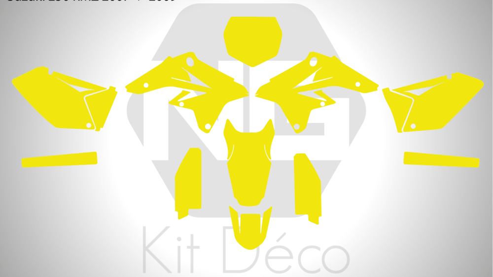 gabarit template suzuki 250 rmz 2007 2008 2009 polisport restyle motocross mx vector_Plan de travail 1