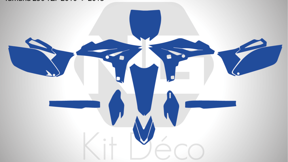 gabarit template yamaha 250 yzf 2010 2011 2012 2013 motocross mx vector