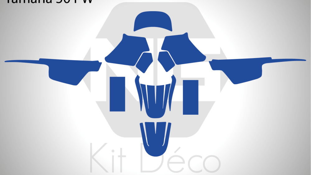 gabarit template yamaha 50 pw motocross mx vector