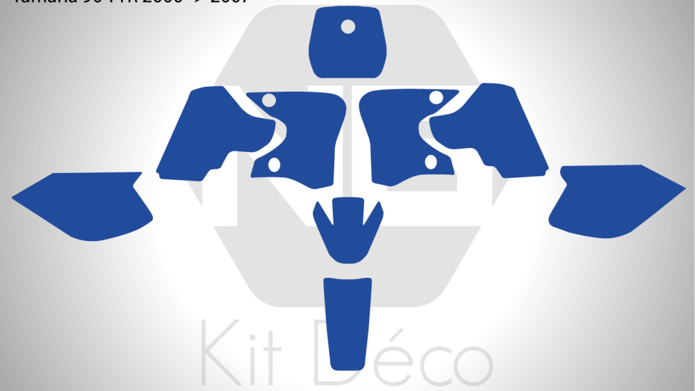 gabarit template yamaha 90 ttr 2000 2001 2002 2003 2004 2005 2006 2007 motocross mx vector