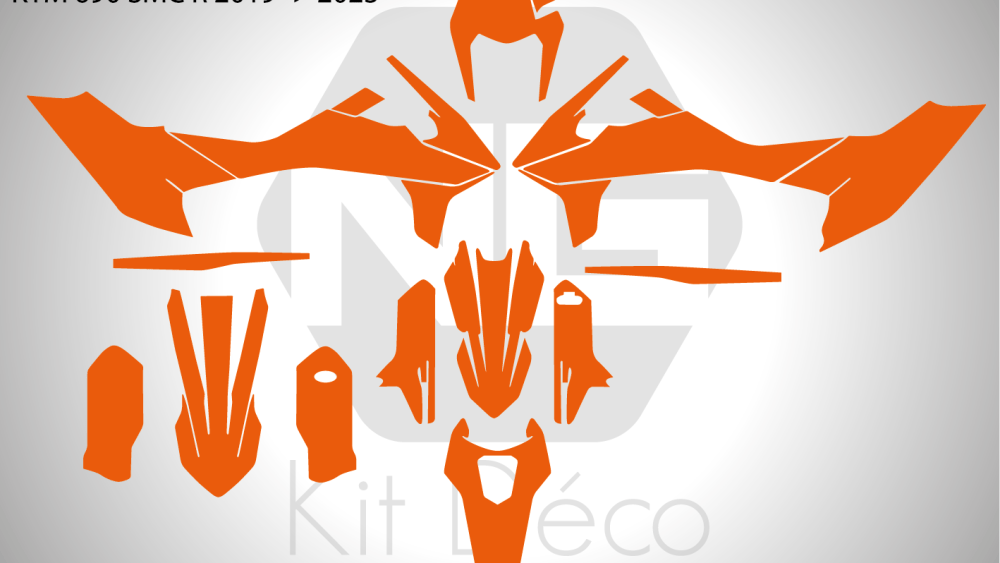 kit déco ktm 690 smc r 2019 2020 2021 2022 2023 enduro trail supermotard vector