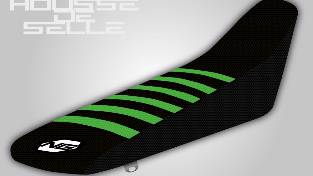 Housse de selle yamaha 65 85 125 250 450 yz yzf wr wrf noire verte ng seat cover-01