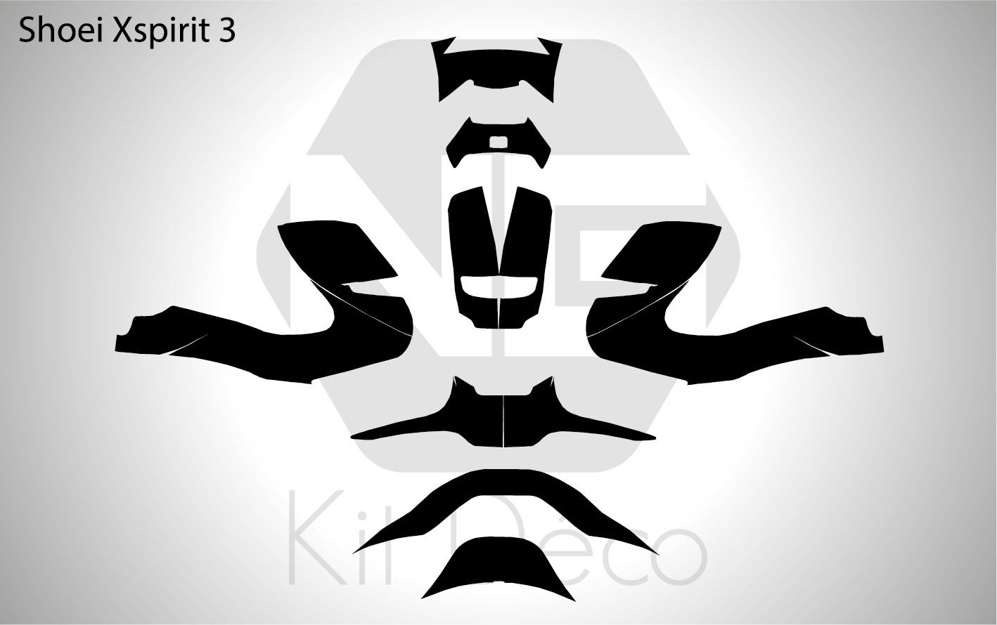 S2 Concept - Pose kit déco de casque Shoei X-Spirit 3 