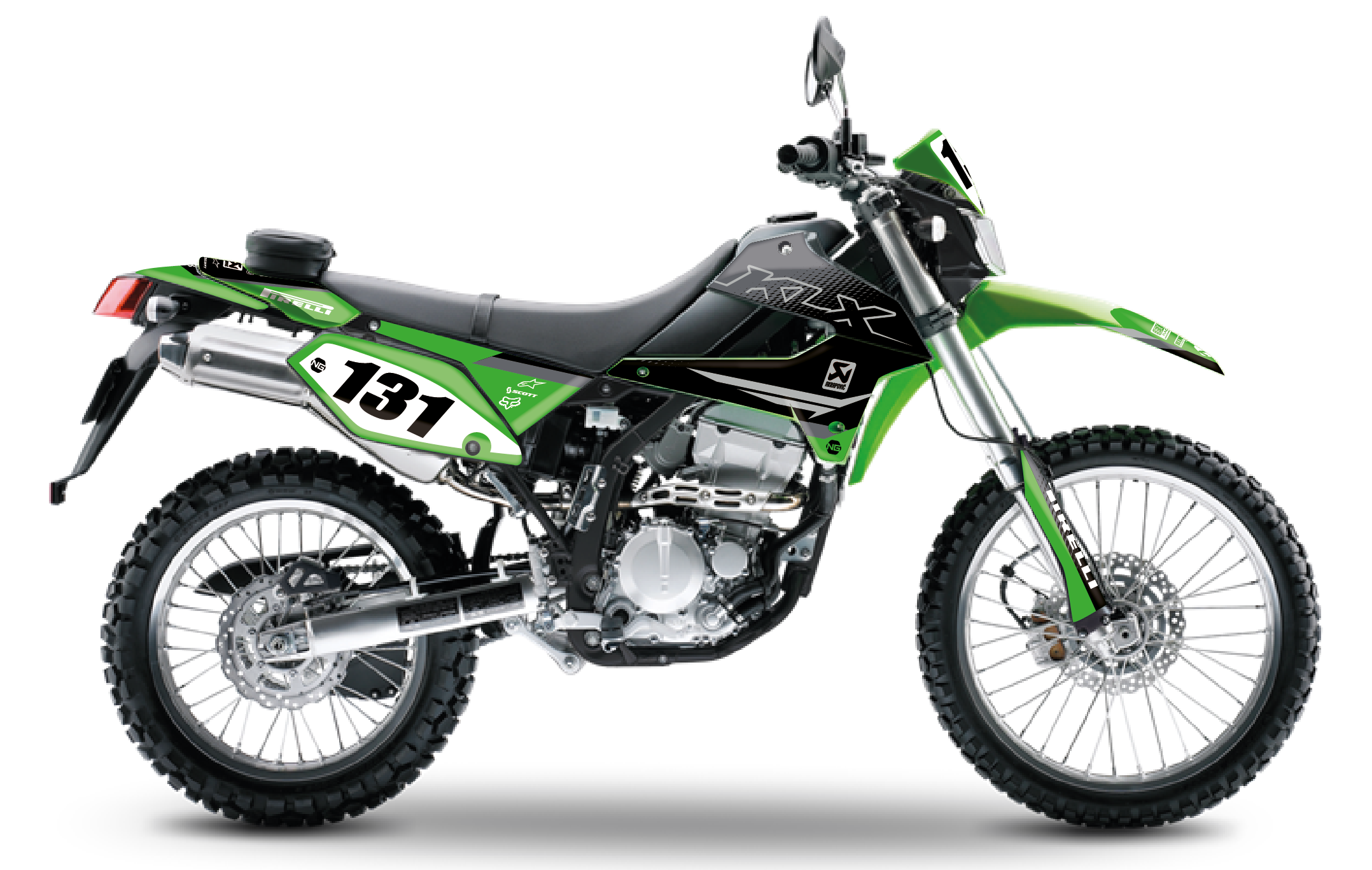 kit déco 250 klx 2008 2009 2010 2011 2012 kawasaki trail ng strat series decals stickers graphics autocollant adhesifs_Plan de travail 1