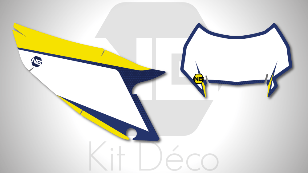 kit déco fond de plaque numéro husaberg te fe 2013 enduro ng spike bleu jaune decals stickers graphic autocollant grafico_Plan de travail 1