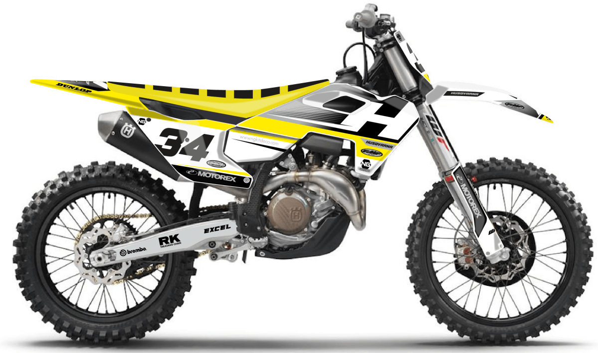 Kit Graphique Autocollants Pour Husqvarna TC/FC 125-450 2014-2015 - Design Bleu Innovant NitroMX