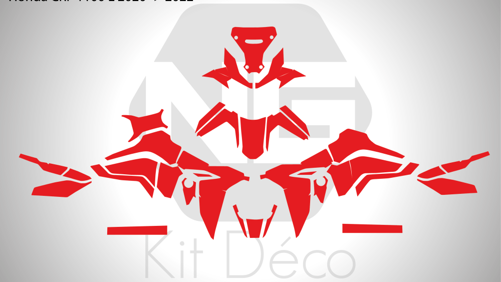 gabarit template honda crf 1100 l 2020 2021 2022 moto trail ng vector_Plan de travail 1