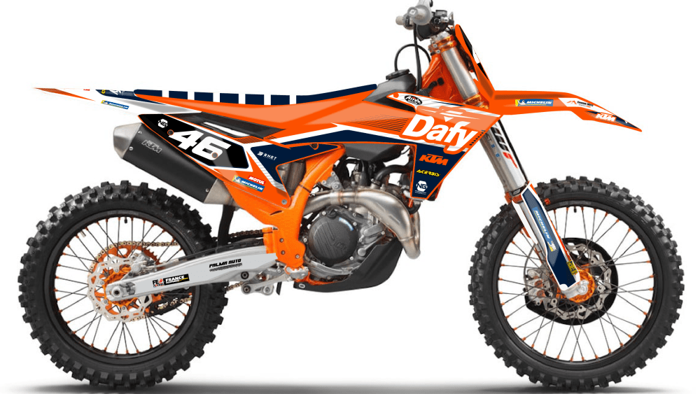 kit déco 125 250 350 450 sx sxf ktm 2023 2024 ng motocross team dafy 2023 decals stickers graphics autocollant adhesifs montage_Plan de travail 1