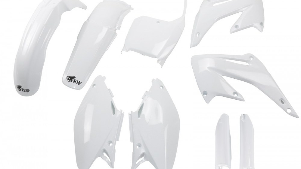 full kit plastique honda 125 250 cr 2002 2003 2004 2005 2006 2007 2008 2009 2010 2011 2012 blanc kit plast
