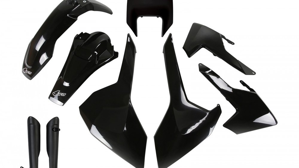 full kit plastique husqvarna ufo 125 250 300 350 450 501 te fe 2017 2018 2019 noir kit plast