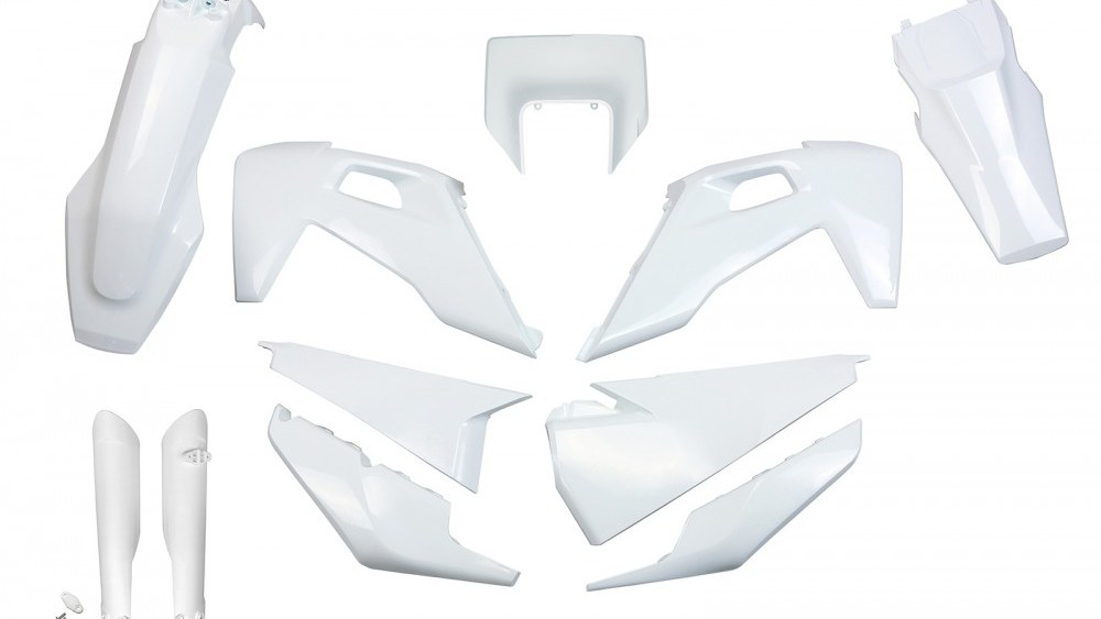 full kit plastique husqvarna ufo 125 250 300 350 450 501 te fe 2020 2021 2022 2023 blanc kit plast