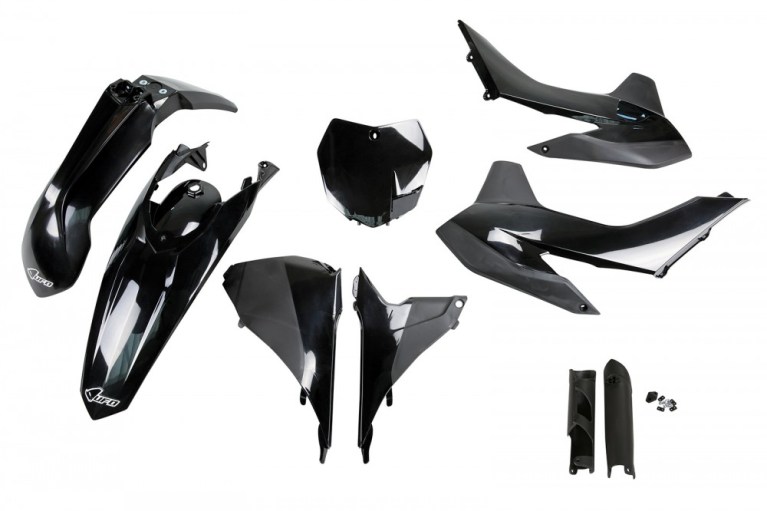 Flancs Latéraux UFO Plast Noir - Husqvarna TE 250 / TC 250 / TE 310 / TC 310 2008-2013 - Pièces Plastique Moto Qualité Origine