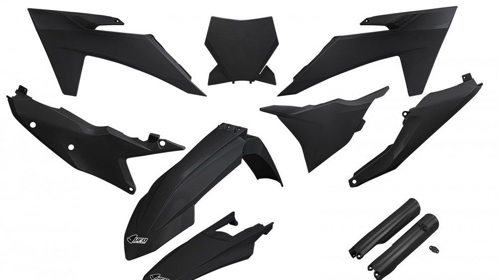 full kit plastique ktm 125 250 350 450 sx sxf 2023 noir kit plast