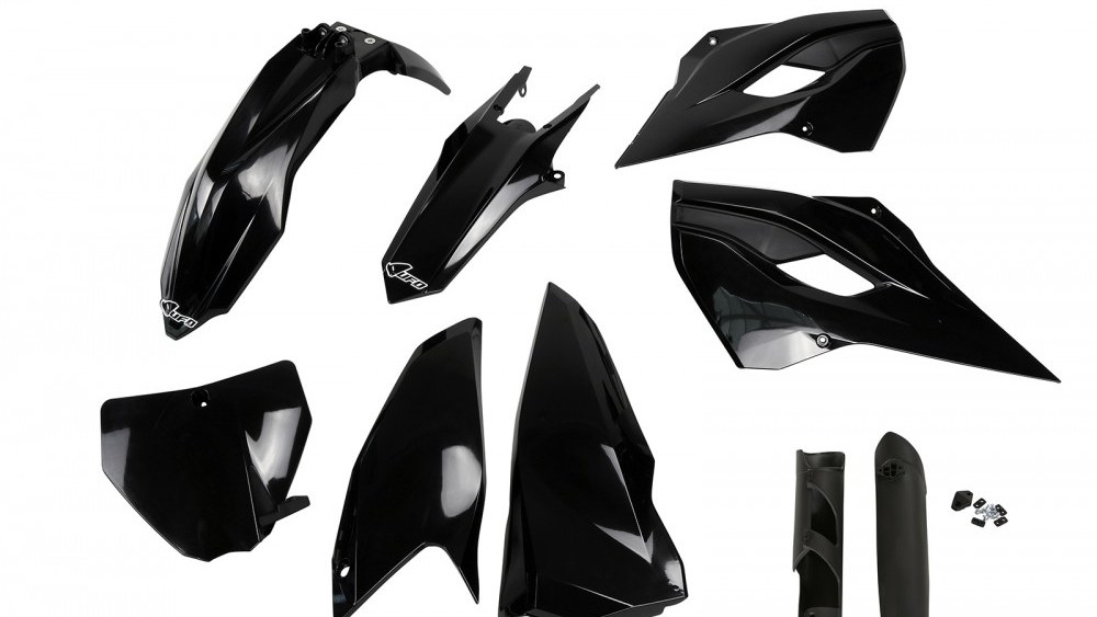 full kit plastique ufo husqvarna 125 250 350 450 tc fc 2014 2015 noir kit plast