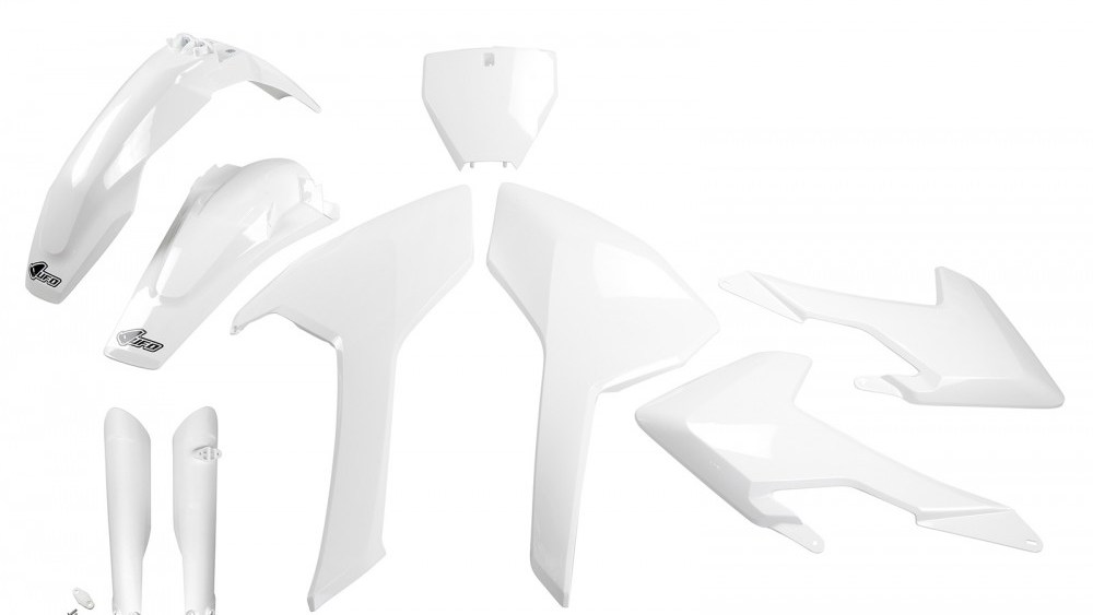full kit plastique ufo husqvarna 125 250 350 450 tc fc 2016 2017 2018 blanc kit plast