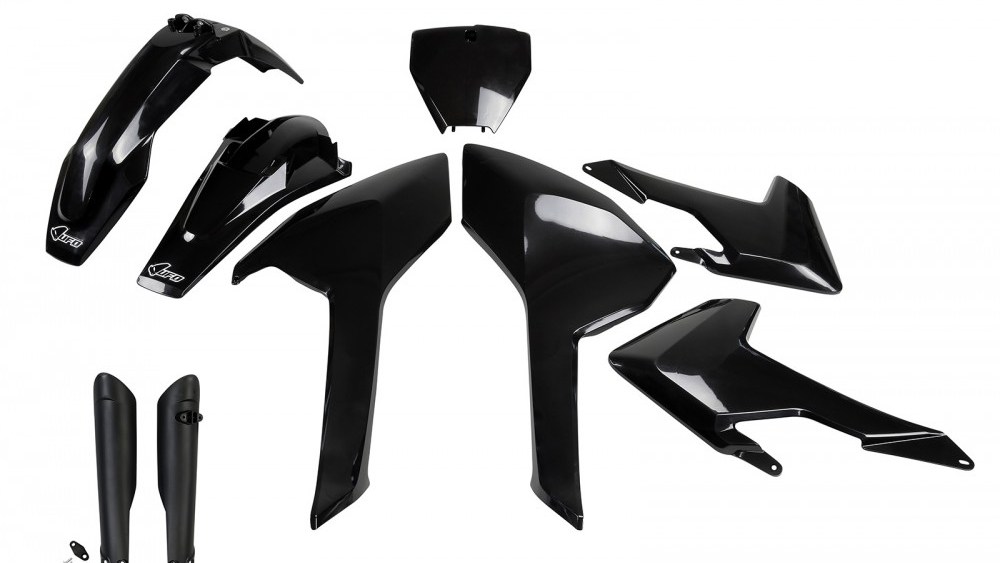 full kit plastique ufo husqvarna 125 250 350 450 tc fc 2016 2017 2018 noir kit plast