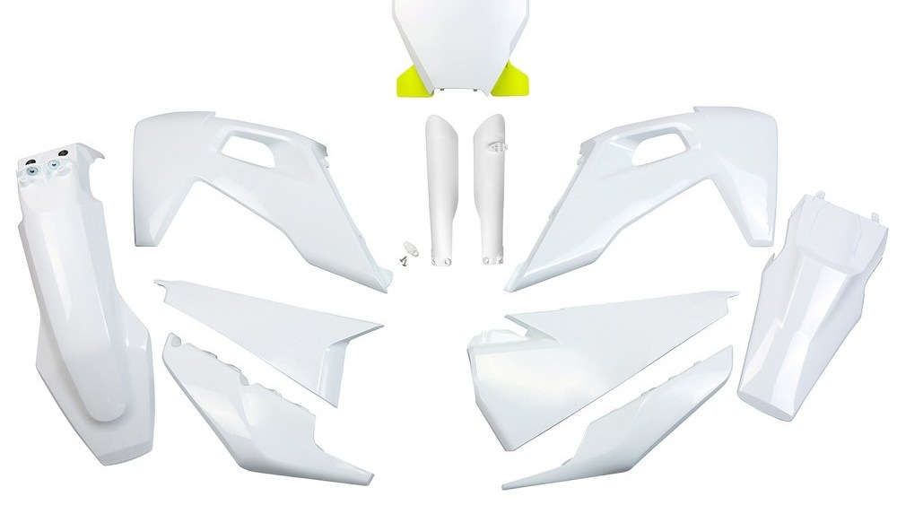 full kit plastique ufo husqvarna 125 250 350 450 tc fc 2019 2020 2021 2022 blanc kit plast