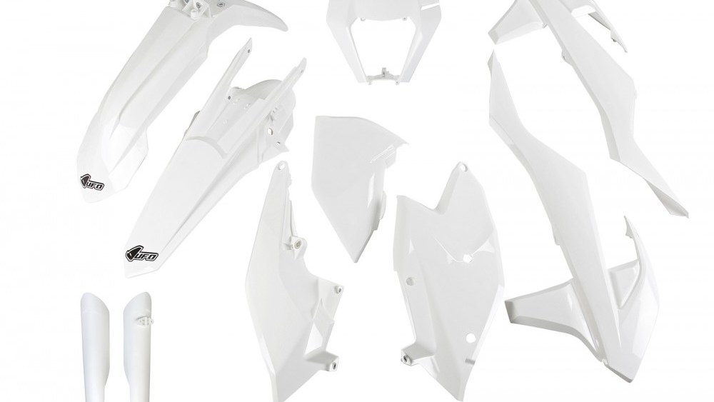 full kit plastique ufo ktm exc excf tpi xc xcw 125 250 300 350 450 500 2017 2018 2019 blanc kit plast