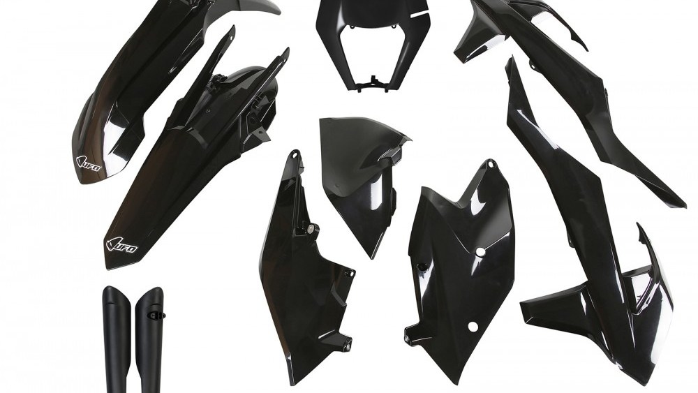full kit plastique ufo ktm exc excf tpi xc xcw 125 250 300 350 450 500 2017 2018 2019 noir kit plast