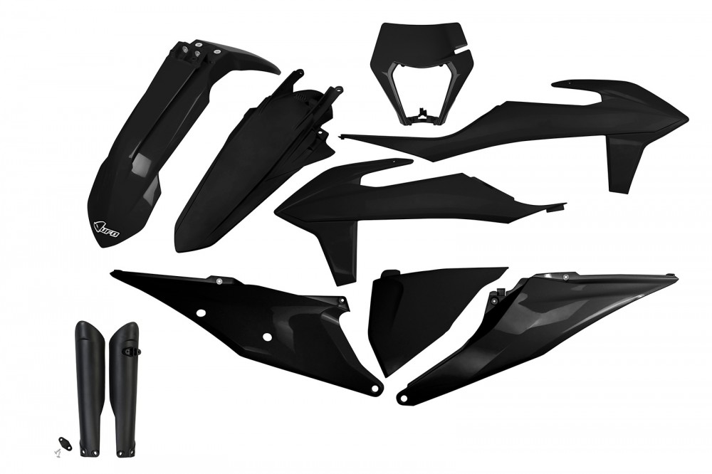 Frame T-Piece Radiator Hose Kit For KTM 125-500 XCW/EXC 2020-2023 & Husqvarna/GasGas - High Temp Silicone Hose (Black)