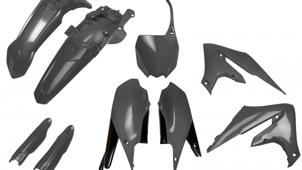 full kit plastique yamaha 250 450 yzf 2018 2019 2020 2021 2022 2023 gris kit plast complet