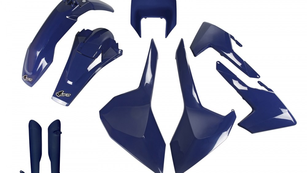 kit plastique husqvarna 125 250 300 350 450 501 te fe 2017 2018 2019 kit complet enduro ufo bleu