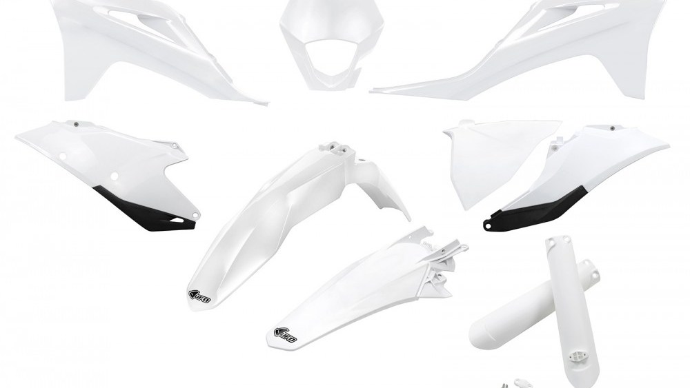 full kit plastique ufo gasgas ec ecf 125 200 250 300 350 450 2021 2022 2023 blanc kit plast