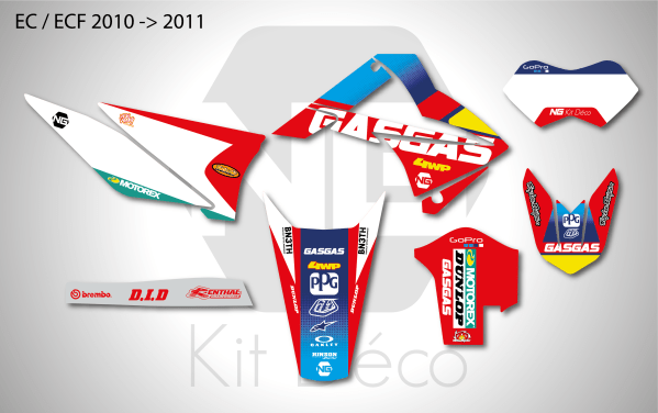 kit déco 125 200 250 300 350 450 gasgas ec ecf 2010 2011 enduro factory 2023 decals stickers graphics autocollant adhesifs_Plan de travail 1