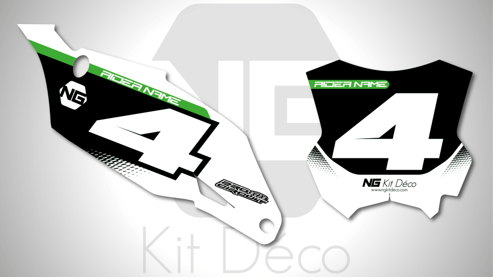 kit déco fond de plaque numéro 250 450 kxf 2019 2020 2021 2022 2023 kawasaki motocross ng vibes series 2 mx decals stickers graphics autocollant adhesifs_Plan de travail 1