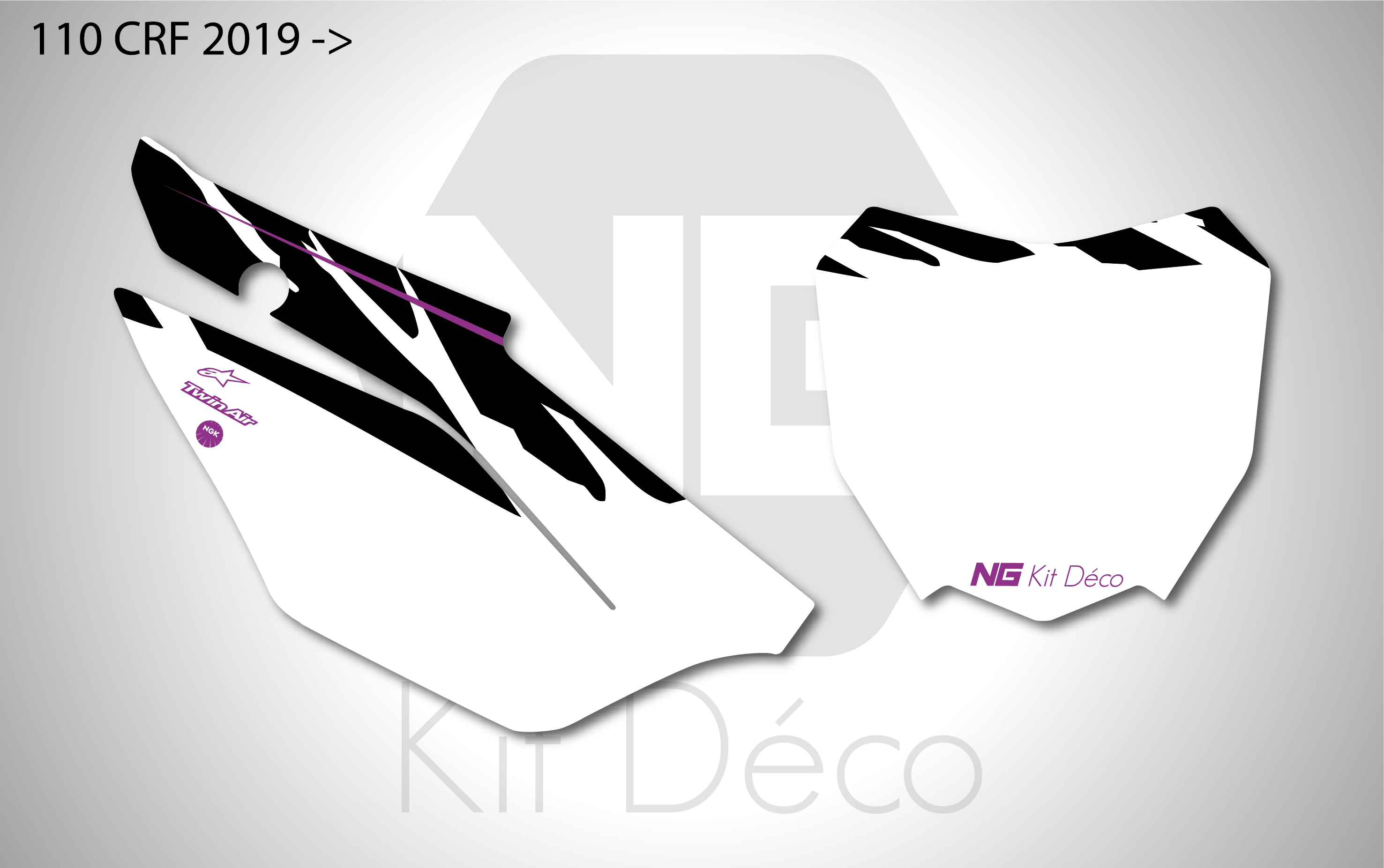 kit déco fond de plaque numéro honda 110 crf 2019 2020 2021 2022 2023 2024 motocross pit bike ng halfback 2 mx decals stickers graphics autocollant adhesifs_Plan de travail 1