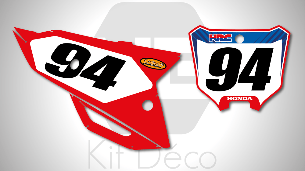kit déco fond de plaque numéro honda 250 450 crf 2021 2022 2023 2024 motocross ng factory 22 mx decals stickers graphics autocollant adhesifs_Plan de travail 1